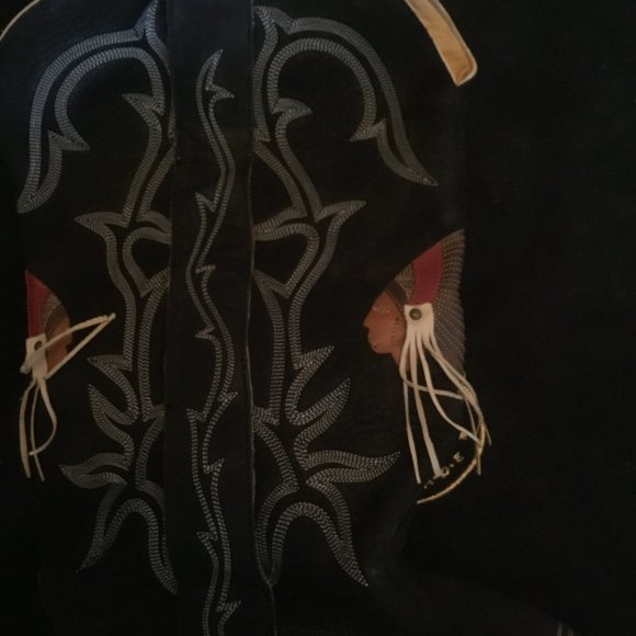 Liberty Boot Company Indian head embroidered  cowboy Boots size 11M 13W New - Picture 3 of 6